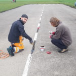 Risse in der Landebahn teeren